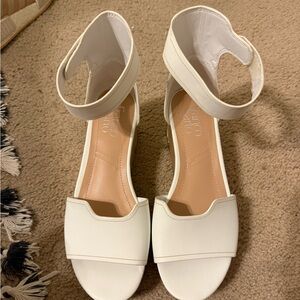 Franco Sarto White Wedges
